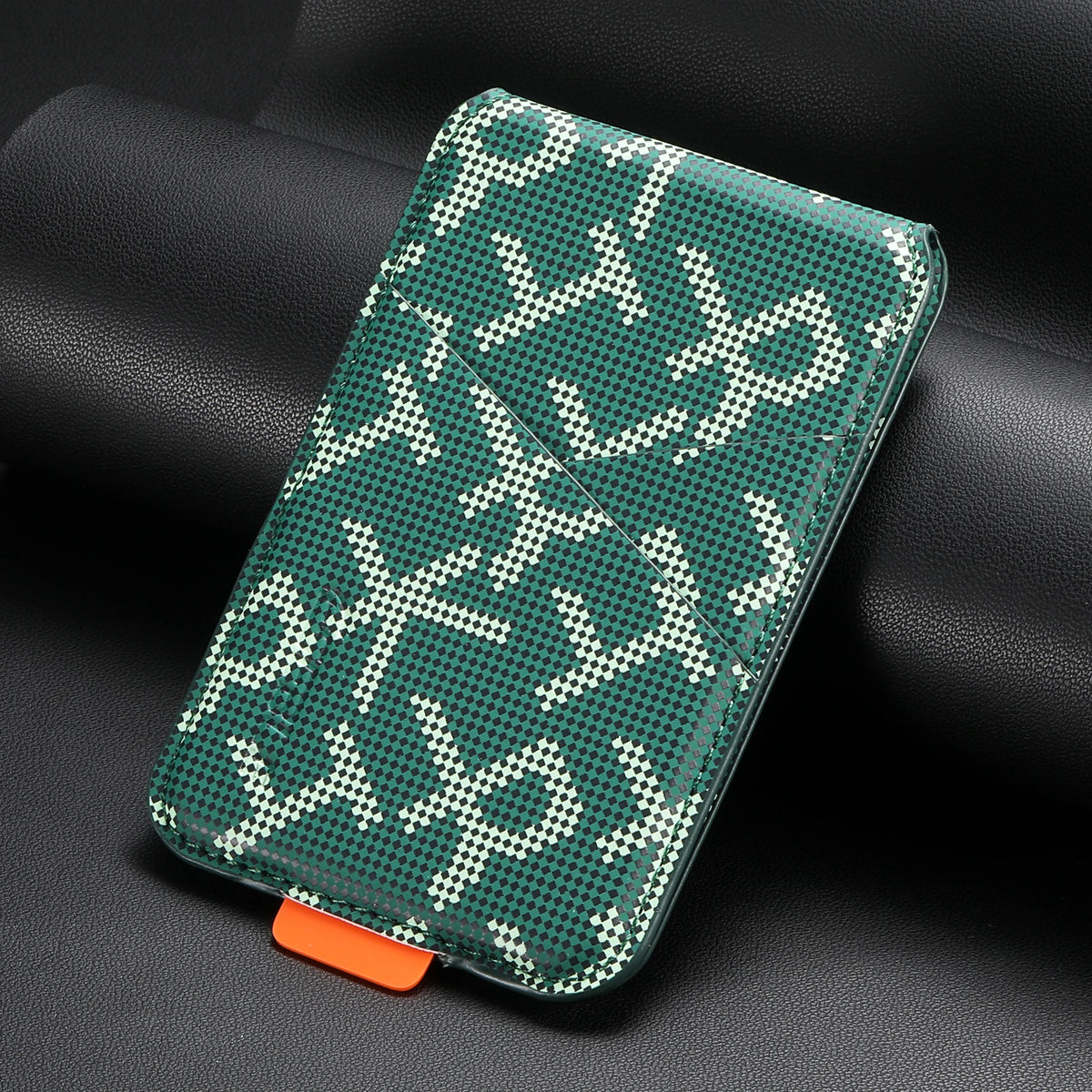 Card Storage Luxury Slot Faux Leather Magnet Stand RFID Mobile Phone Wallet Magnetic Card Holder For iPhone & Samsung Series