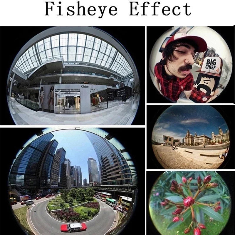 3in1 Fisheye Wide Angle Micro Camera Lens for iPhone Xiaomi Redmi 3in1 Zoom Fish Eye Len on Smartphone Lenses with Phone Clip