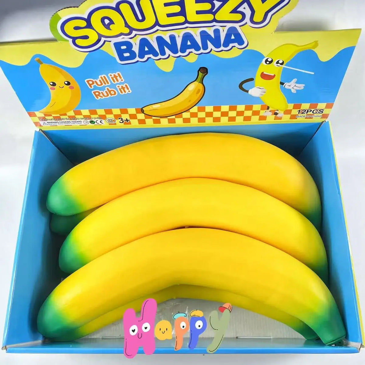Huge Banana Squishy Stress-Relief Gift Squishy Squeeze Desk Decor for Anxiety Relief Fluffy Slow Rebound Squishies