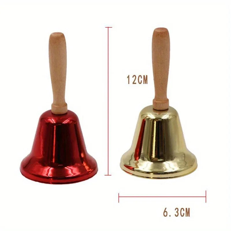 Christmas Hand Bell Gold Red Color Santa Claus Holiday Supplies Creative Jingle Bells Party Supplies Cristmas Decoration