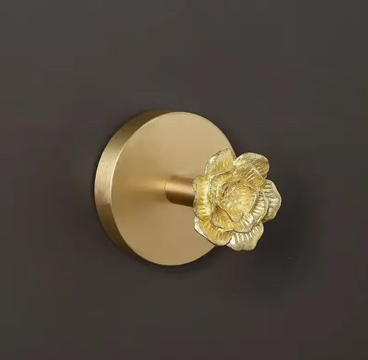 AeroBrass Botanical & Fauna Wall Mount | Solid Cast Brass Hook