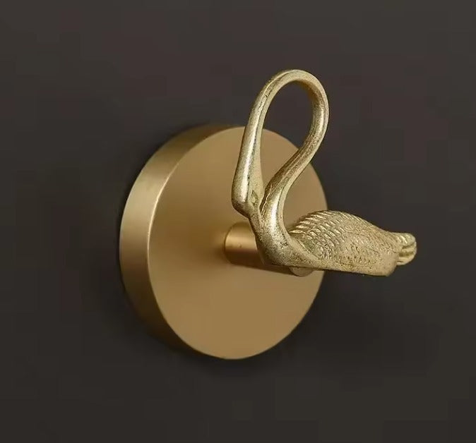 AeroBrass Botanical & Fauna Wall Mount | Solid Cast Brass Hook