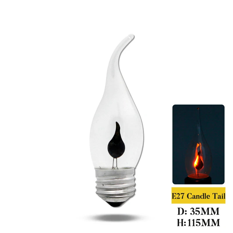 Vintage Edison LED Bulb - Flame Effect Candle Light