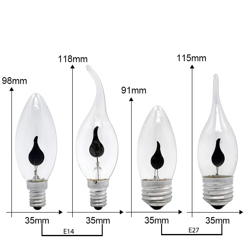 Vintage Edison LED Bulb - Flame Effect Candle Light