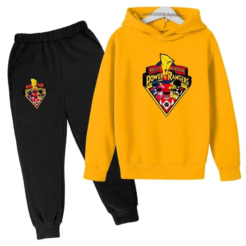 Power Ranger Kids Hoodie - Cartoon Tracksuit 2-Piece Outfit