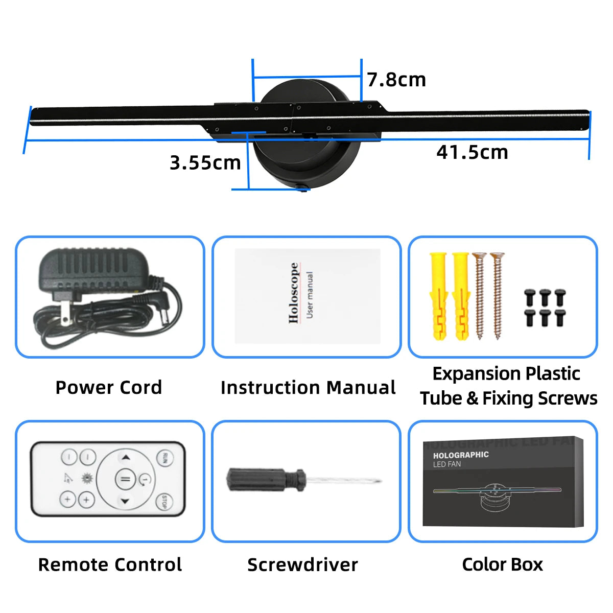 3D Hologram Fan Projector - Dynamic LED Advertising Display