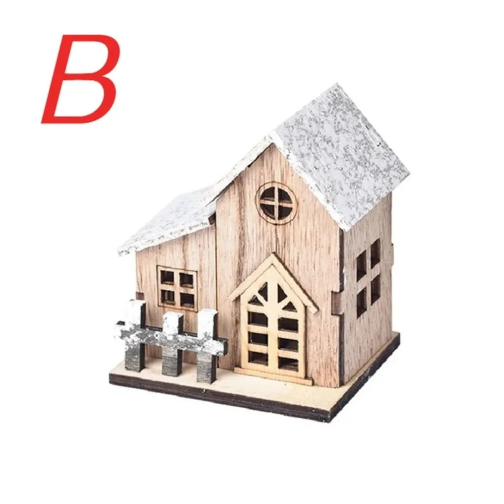 Wooden House Luminous Cabin - Christmas LED Light Decor