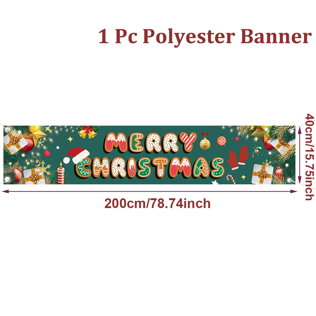 Christmas Outdoor Banner - Merry Christmas Decorations 2026