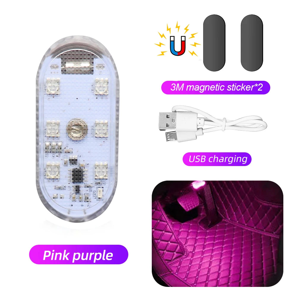 Wireless Car LED Touch Light - USB Charging Roof Reading Lamp