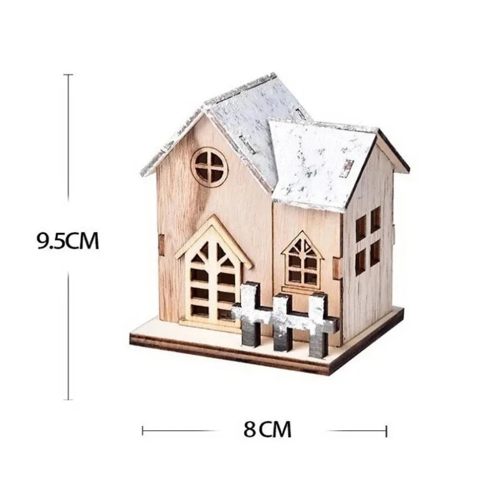 Wooden House Luminous Cabin - Christmas LED Light Decor