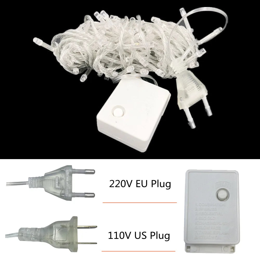 Christmas String Fairy Lights - 8 Modes LED Holiday Decor