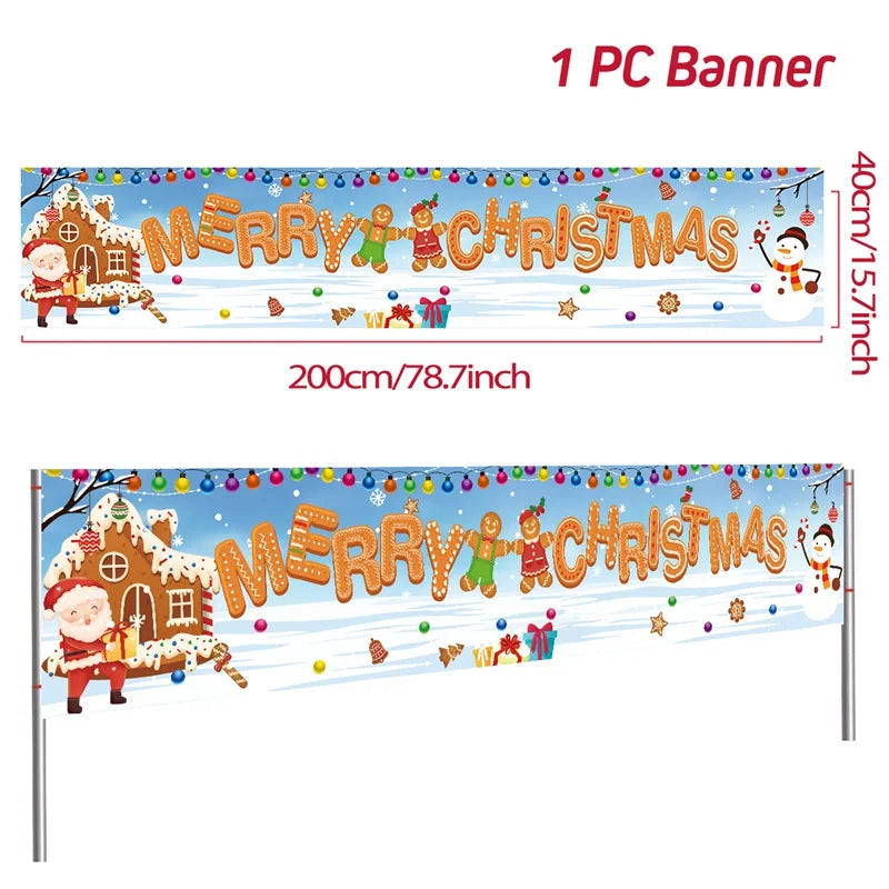 Christmas Outdoor Banner - Merry Christmas Decorations 2026