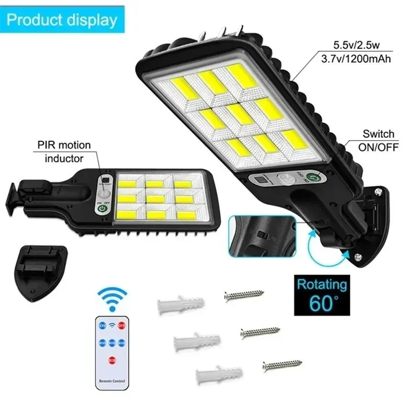 Outdoor Solar Wall Light - Motion Sensor Garden Lamp