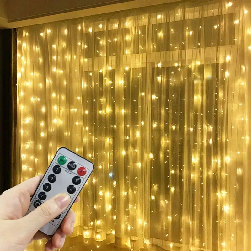 USB Fairy Garland Lights - 8 Modes Curtain String Lights