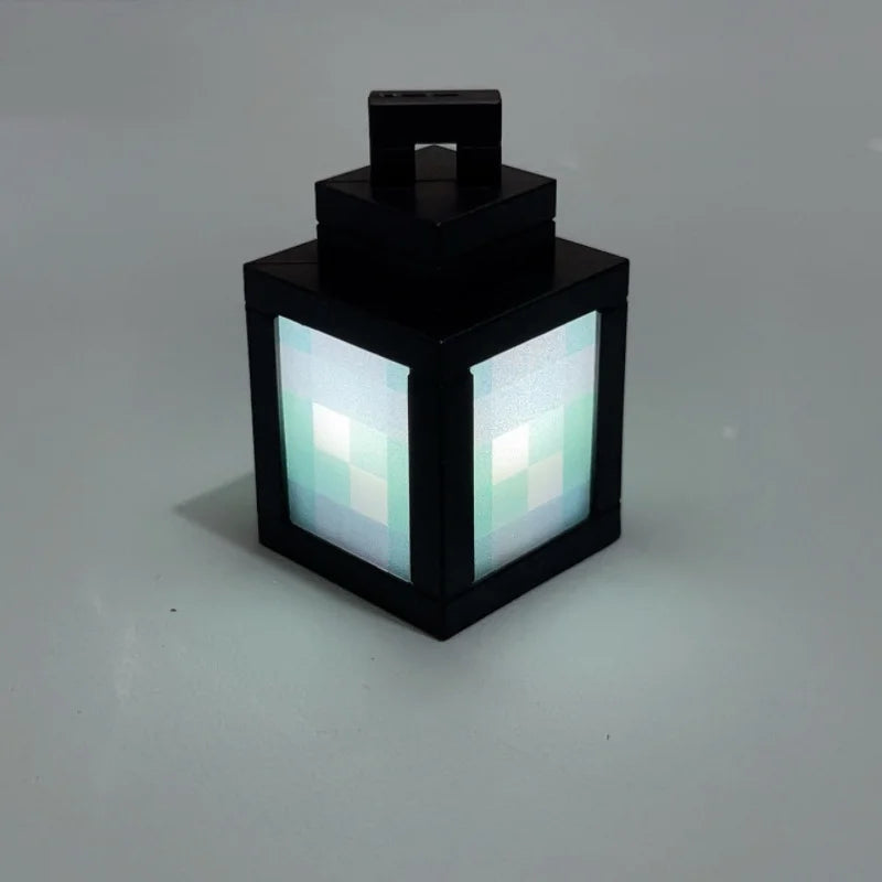 Pixel Style Night Light - RGB Remote Tabletop Lantern