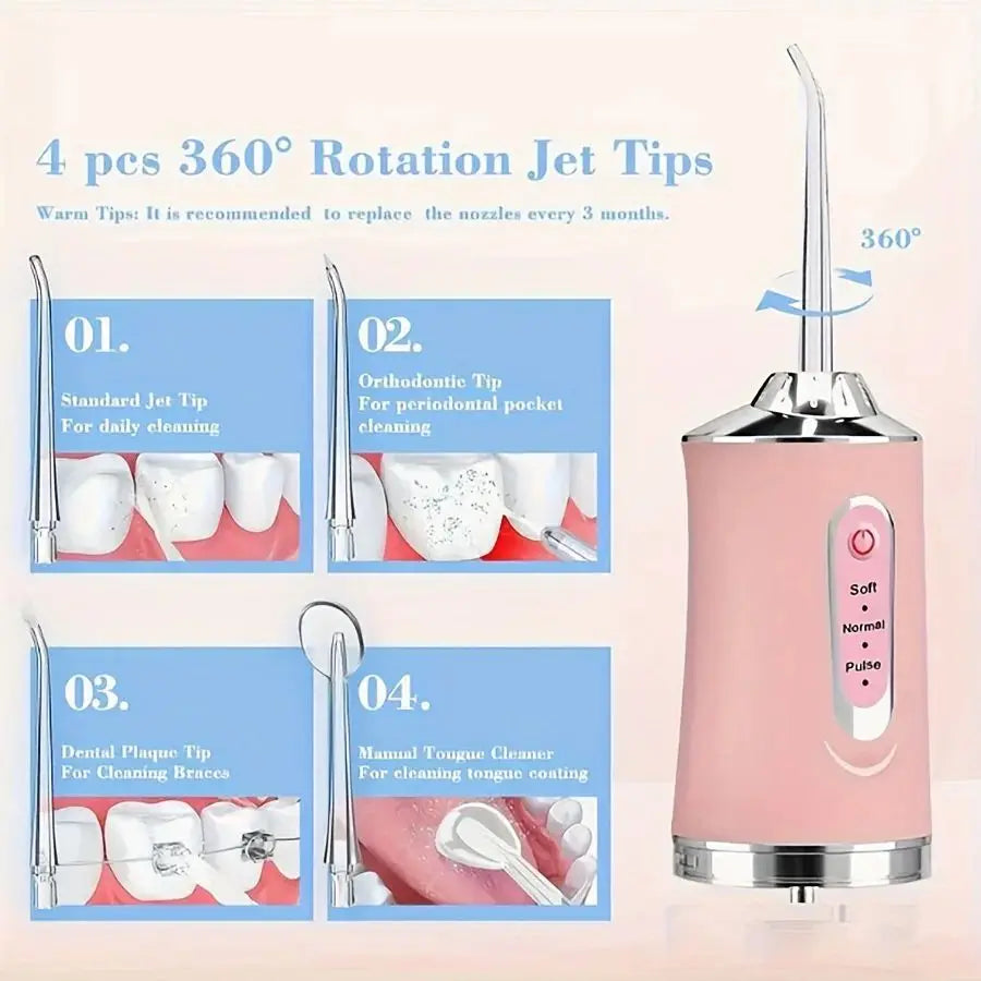 Oral Irrigator Nozzles - 8 Pcs/Set Replaceable Dental Water Jet Tips