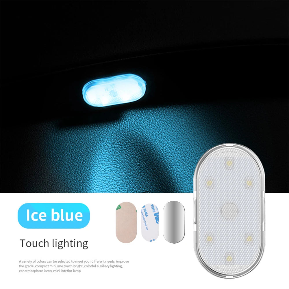 Wireless Car LED Touch Light - USB Charging Roof Reading Lamp