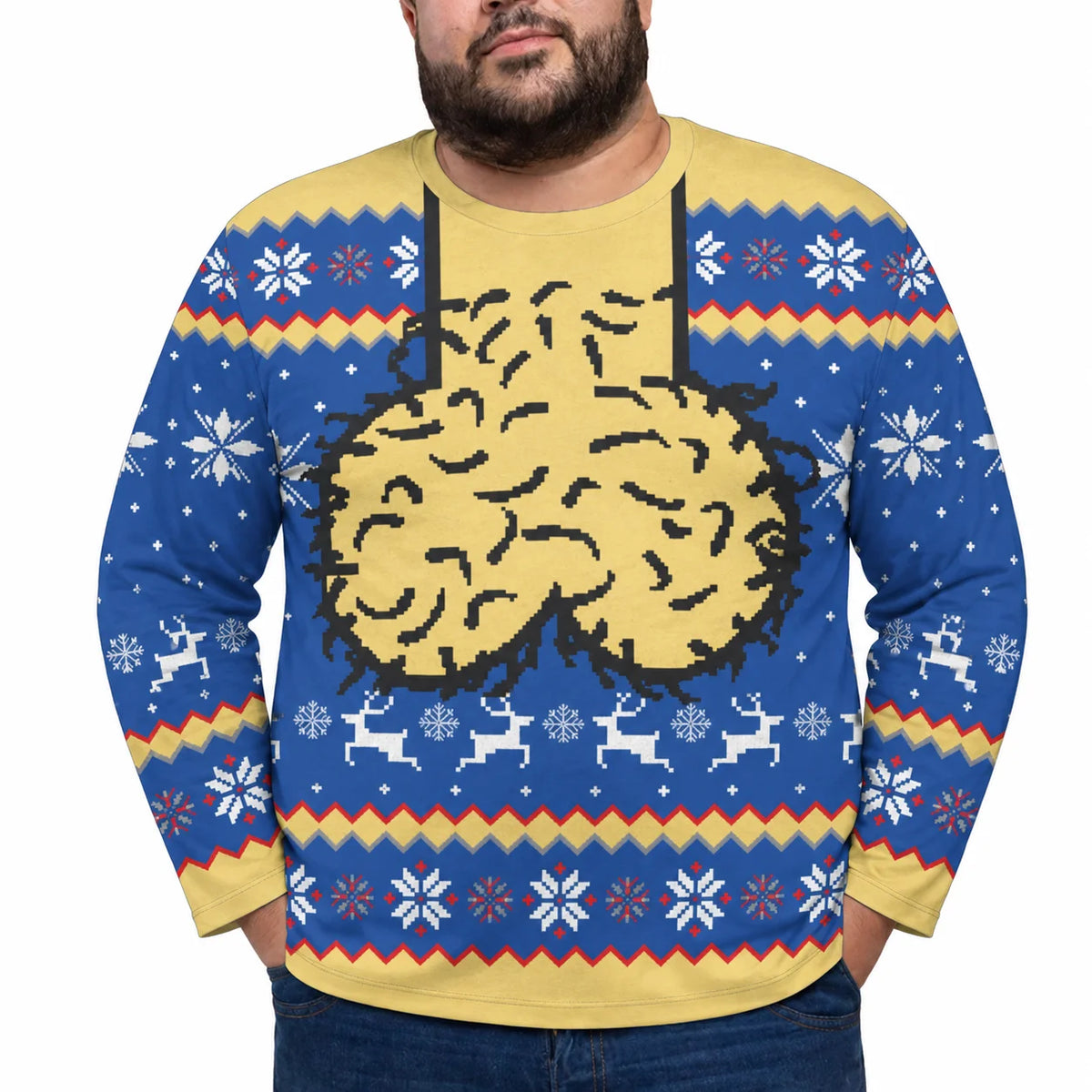 Christmas Ugly T-Shirt - 3D Printed Long-Sleeve Party Blouse