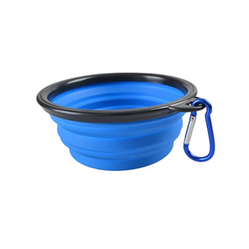 Portable Pet Food Bowl  Durable TPR Bowl  Cat and Dog Food Pet Silicone Collapsible Bowl Portable Travel Outdoor Water Food Bowl