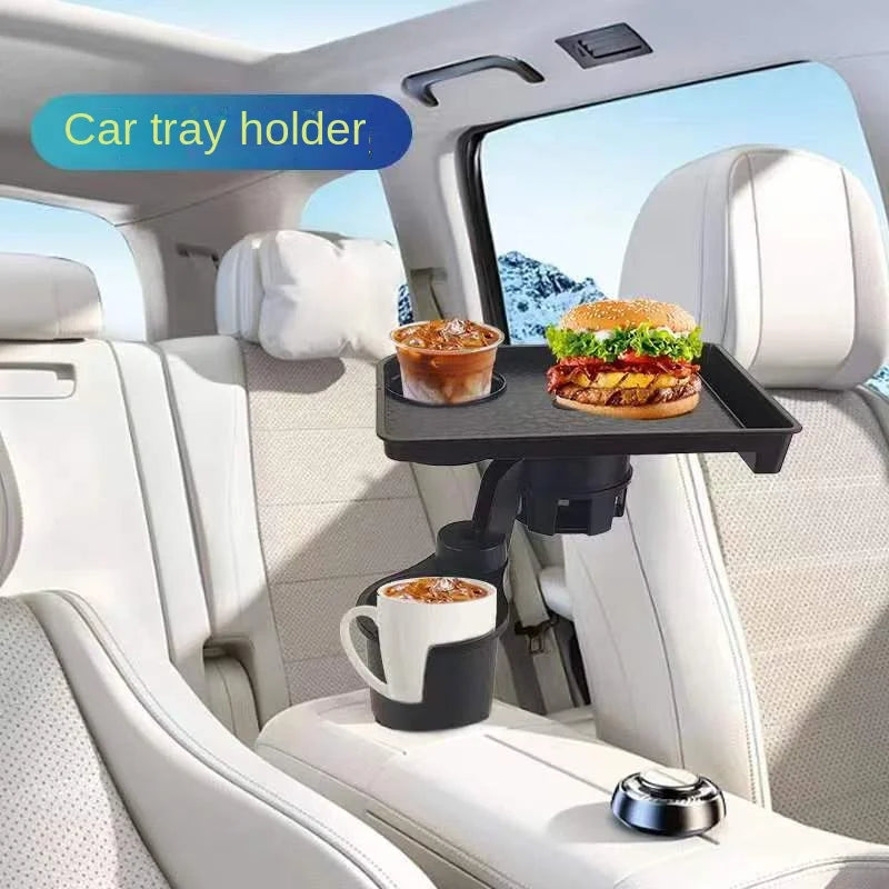Car Cup Holder Expander - Multi-Function Tray & Food Table