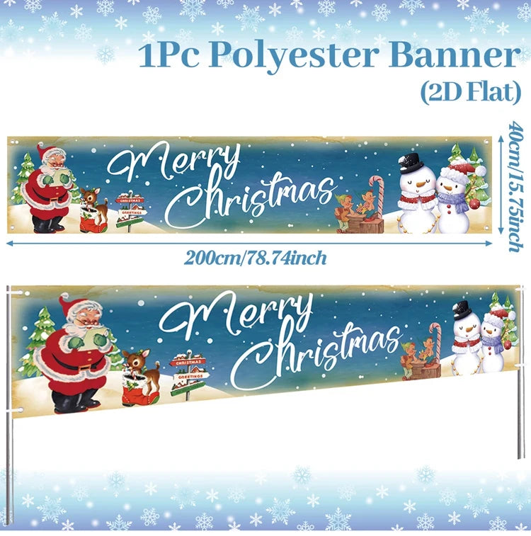 Christmas Outdoor Banner - Merry Christmas Decorations 2026