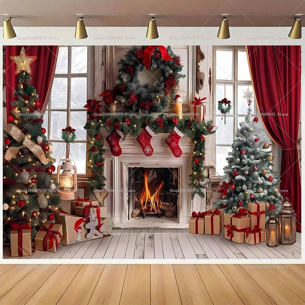 Christmas Photography Backdrops - Snowman Wonderland Decor