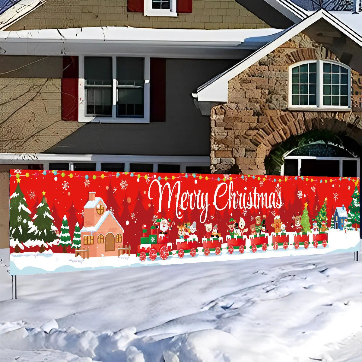 Christmas Outdoor Banner - Merry Christmas Decorations 2026