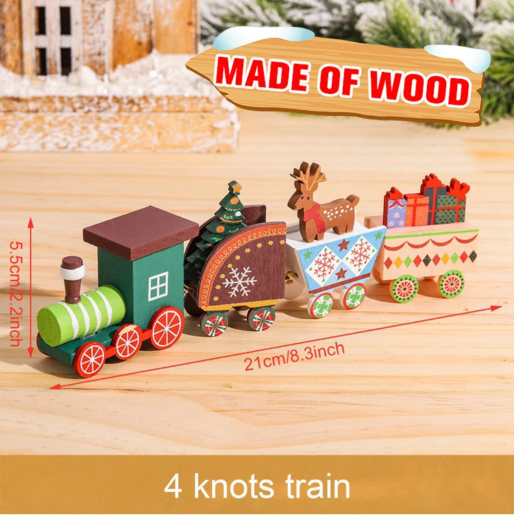 Christmas Train Decoration - Merry Xmas Ornament & Gift