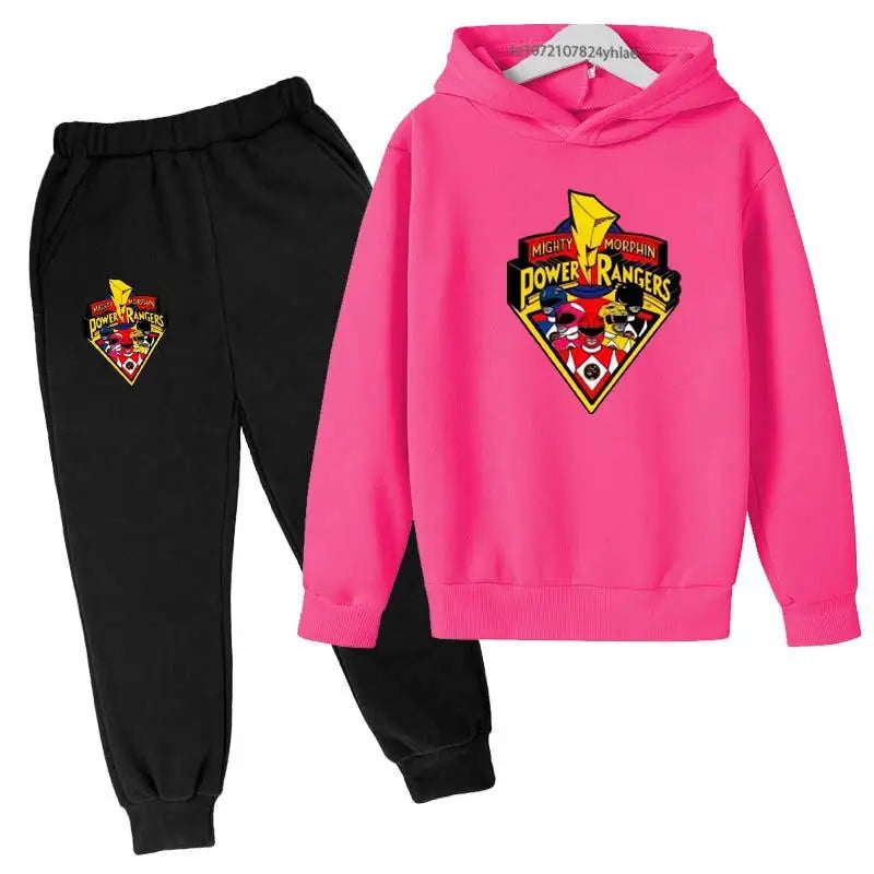 Power Ranger Kids Hoodie - Cartoon Tracksuit 2-Piece Outfit