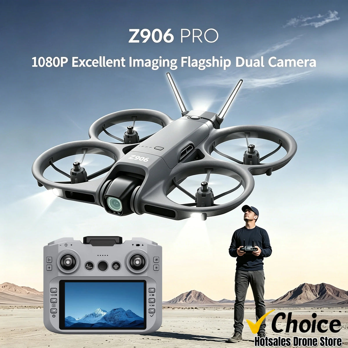 Mini FPV Drone - 4K Camera & 3-Side Obstacle Avoidance