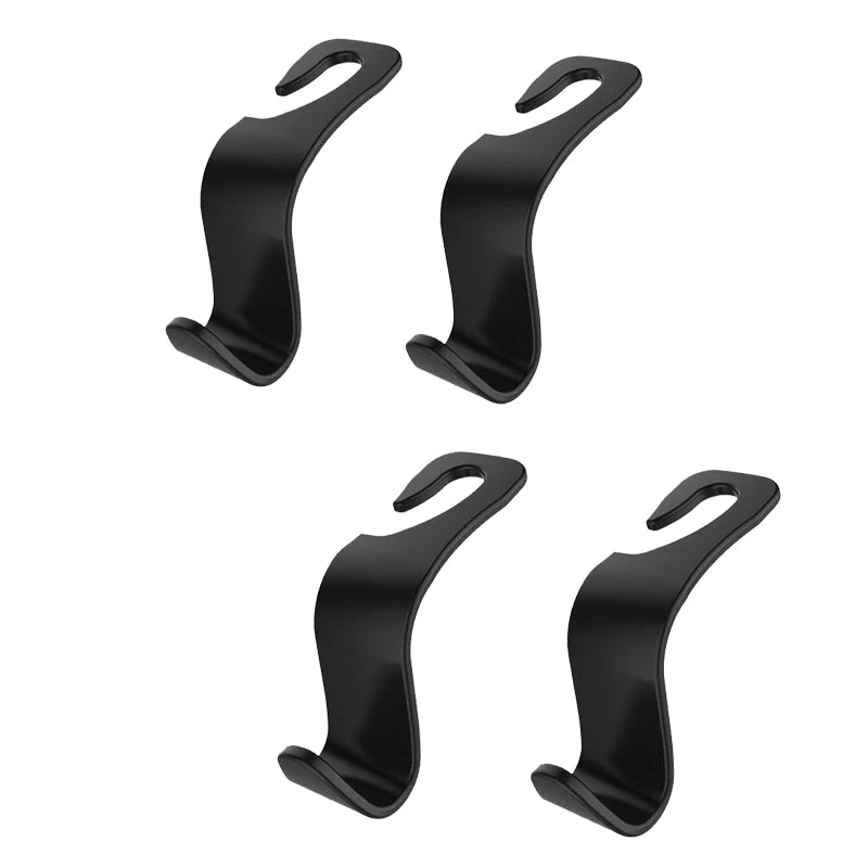 Car Seat Headrest Hook - 4Pcs Carbon Fibre Organizer Hanger
