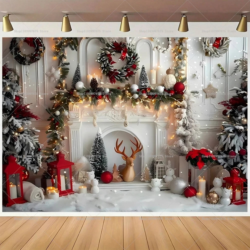Christmas Photography Backdrops - Snowman Wonderland Decor