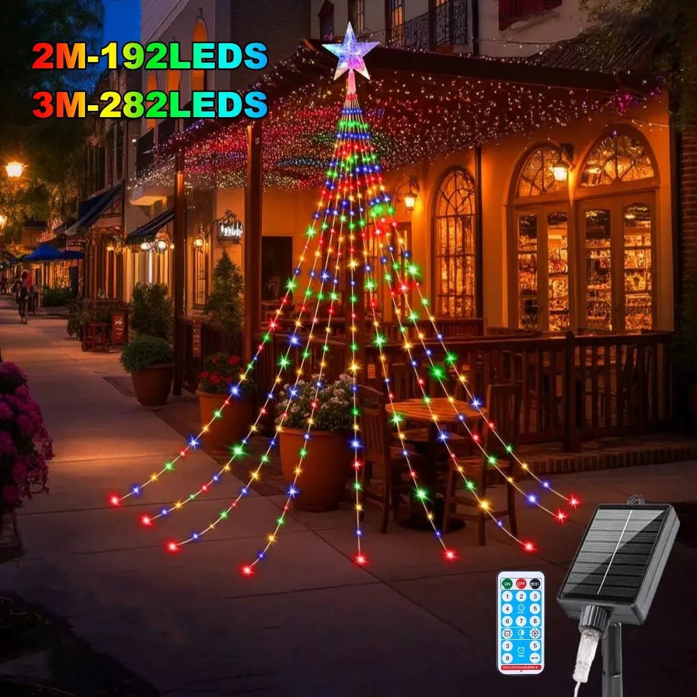 Solar String Lights - Outdoor Waterproof Star Fairy Lights