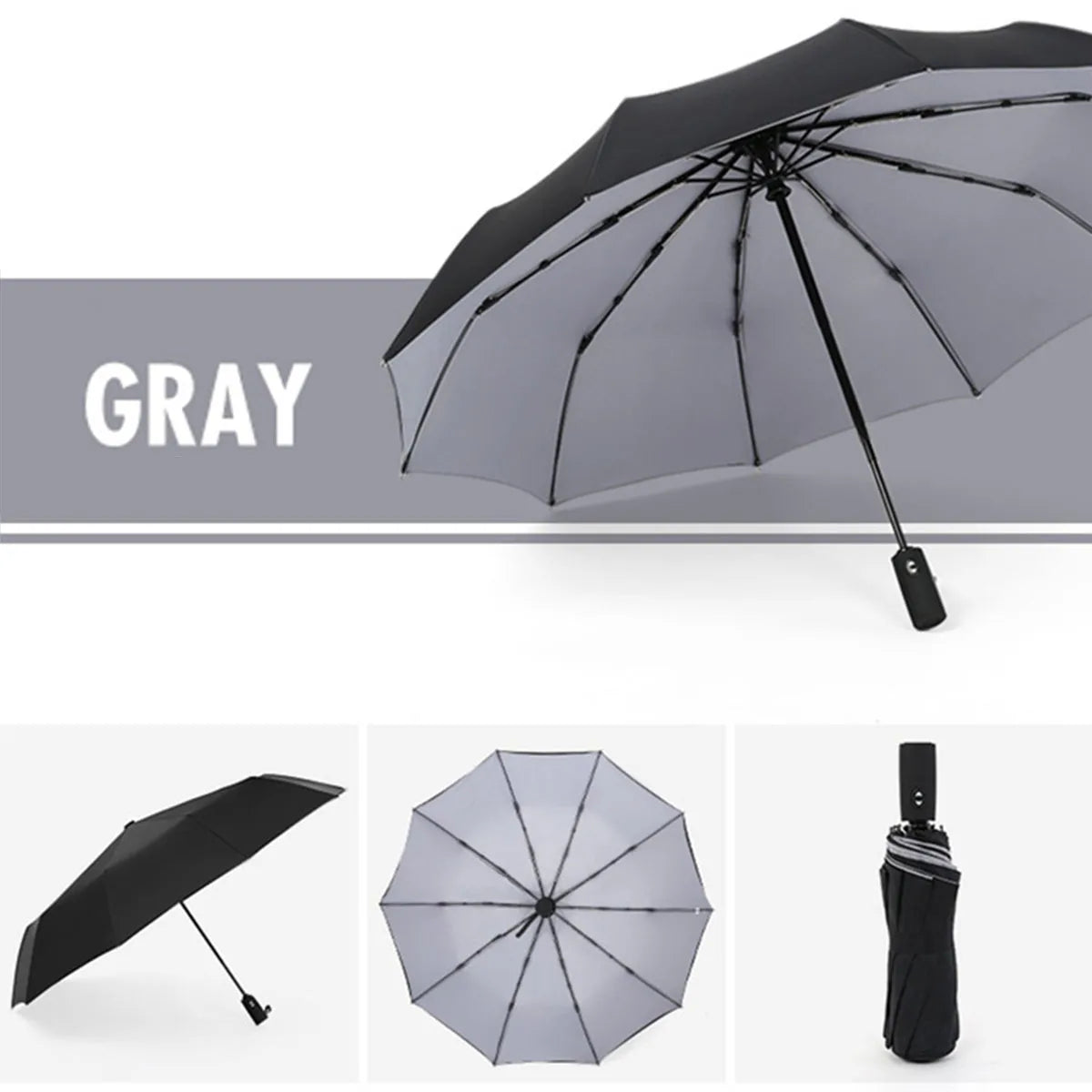 Windproof Automatic Umbrella - Double Layer Resistant Rain Gear