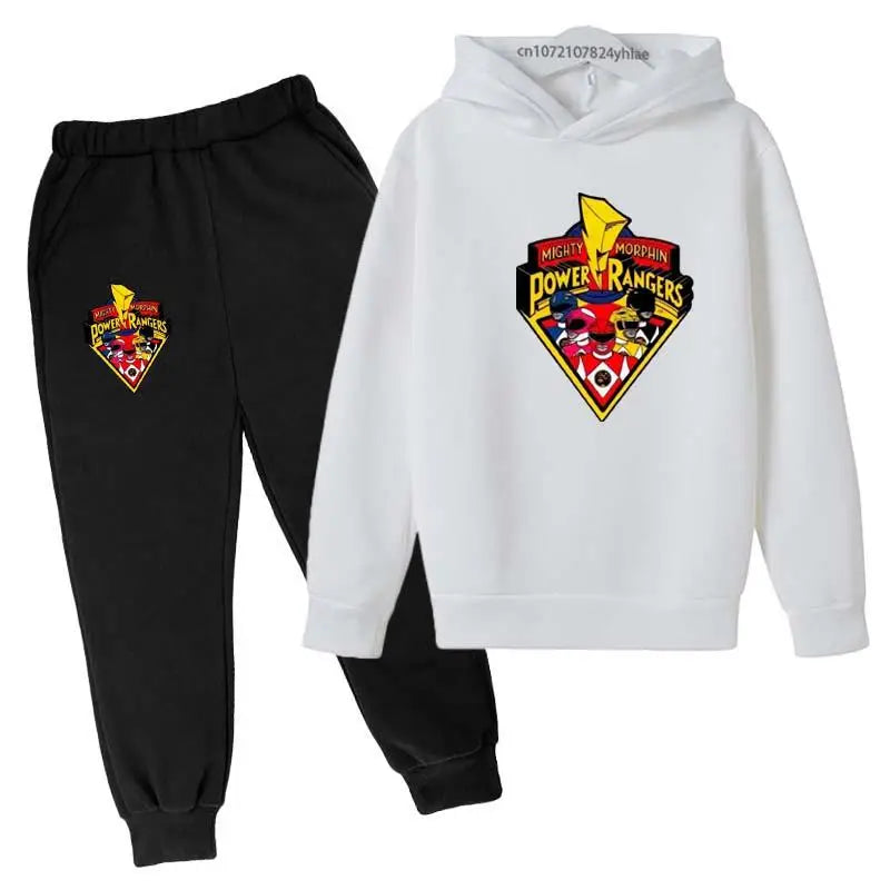 Power Ranger Kids Hoodie - Cartoon Tracksuit 2-Piece Outfit