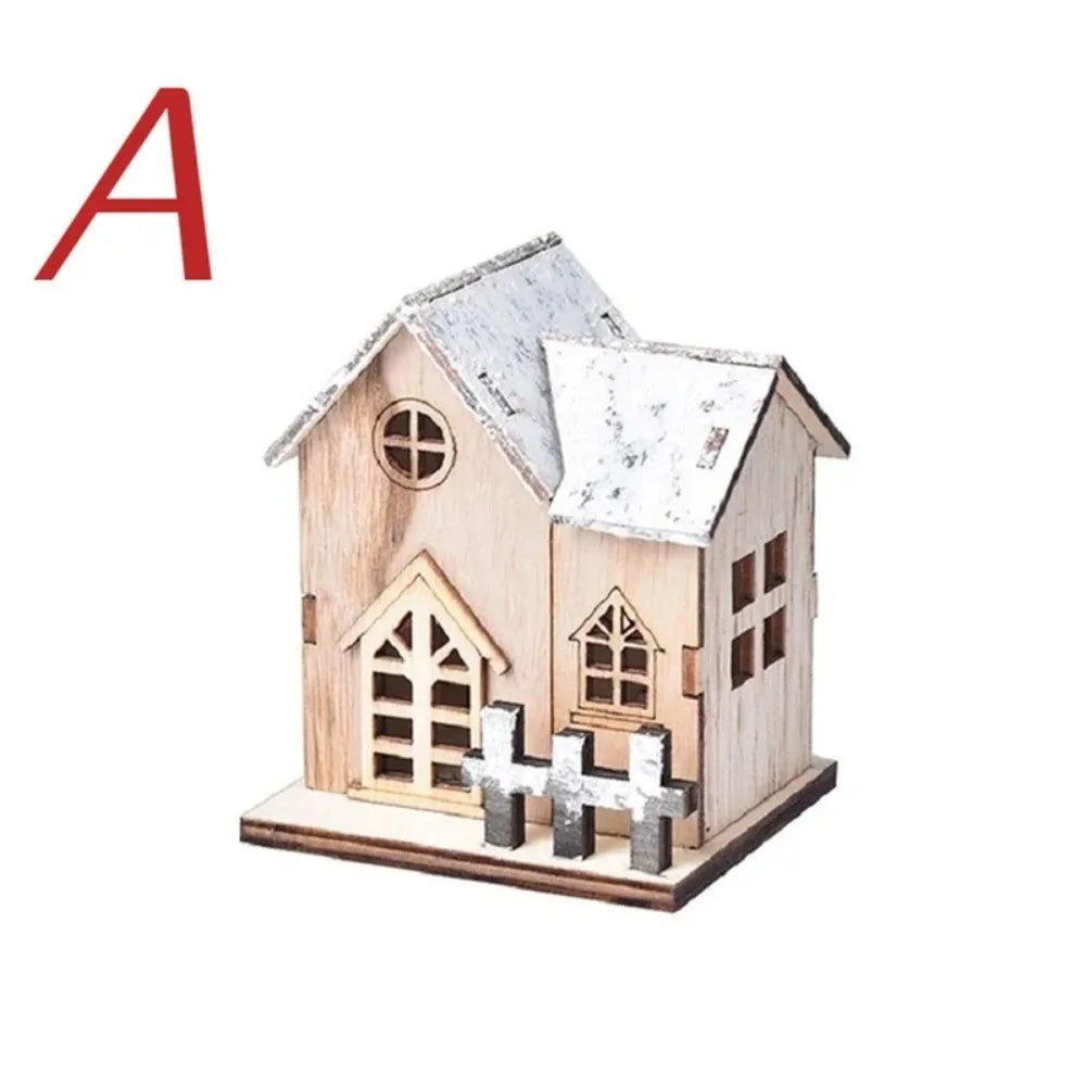 Wooden House Luminous Cabin - Christmas LED Light Decor