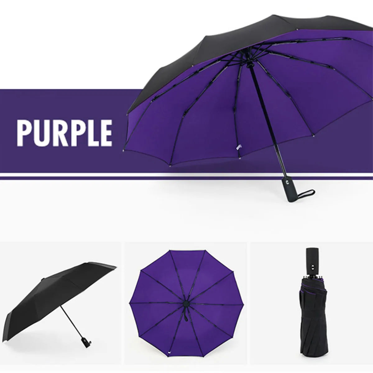 Windproof Automatic Umbrella - Double Layer Resistant Rain Gear