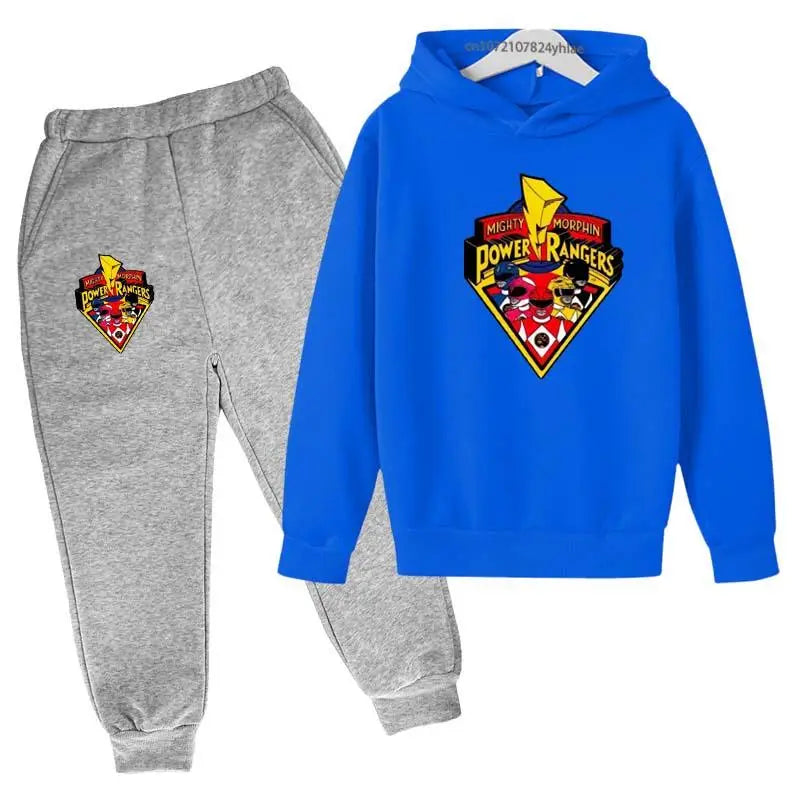 Power Ranger Kids Hoodie - Cartoon Tracksuit 2-Piece Outfit