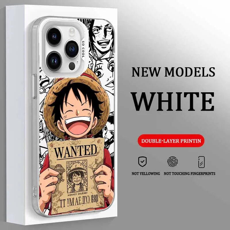 One Piece Phone Case - Luffy Wanted Notice Anti-Fall Cover