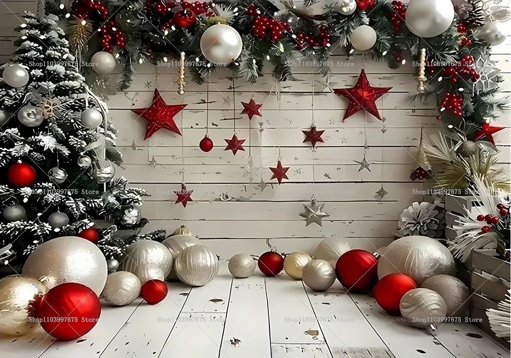 Christmas Photography Backdrops - Snowman Wonderland Decor