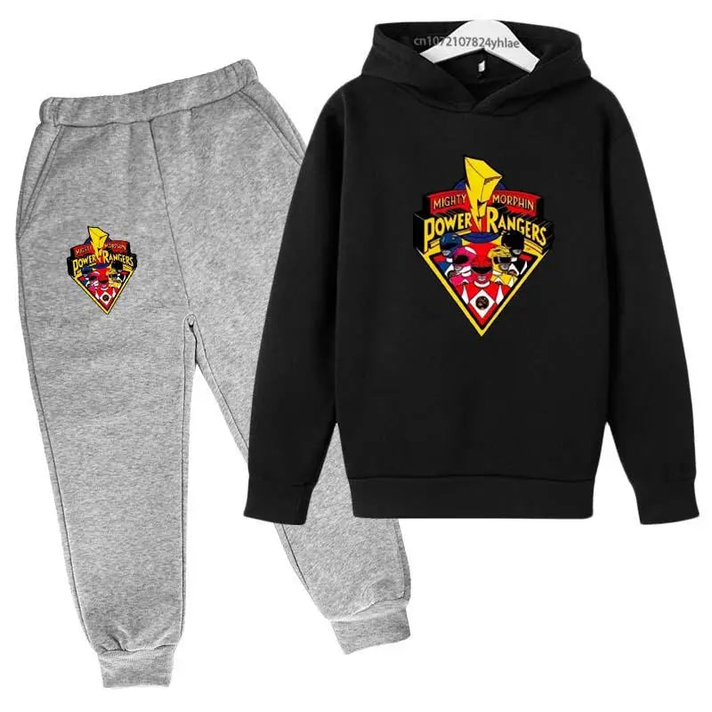 Power Ranger Kids Hoodie - Cartoon Tracksuit 2-Piece Outfit