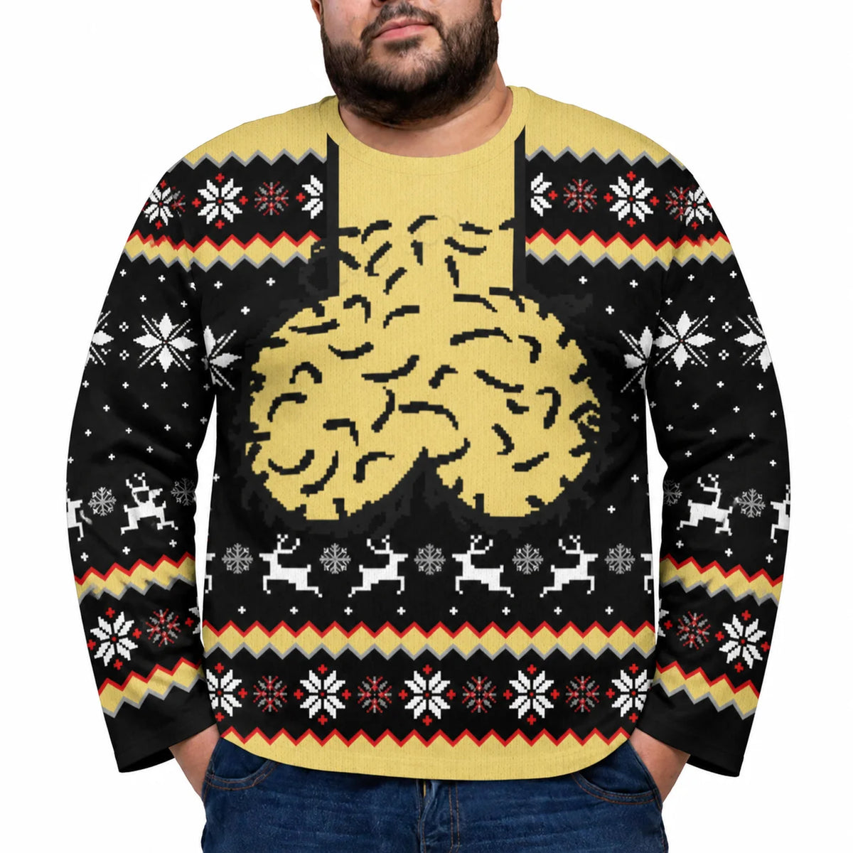 Christmas Ugly T-Shirt - 3D Printed Long-Sleeve Party Blouse