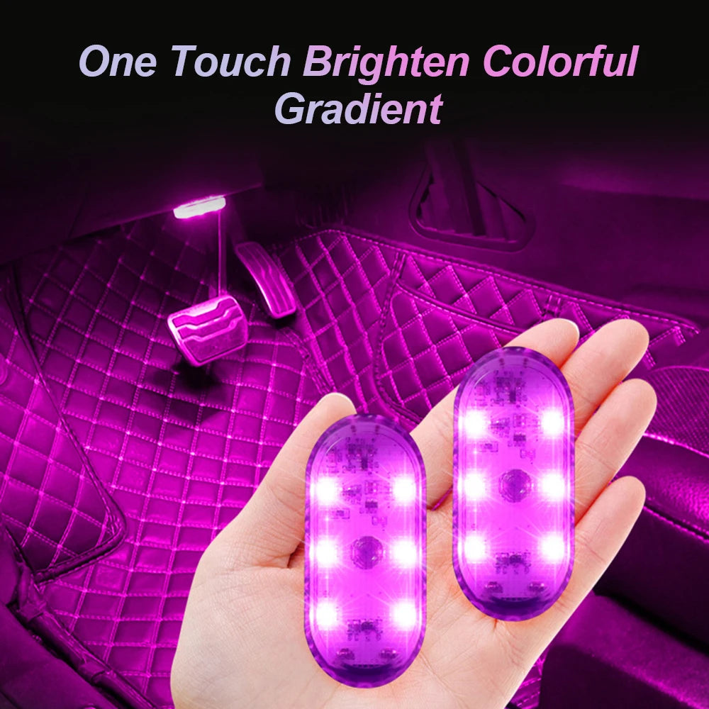 Wireless Car LED Touch Light - USB Charging Roof Reading Lamp