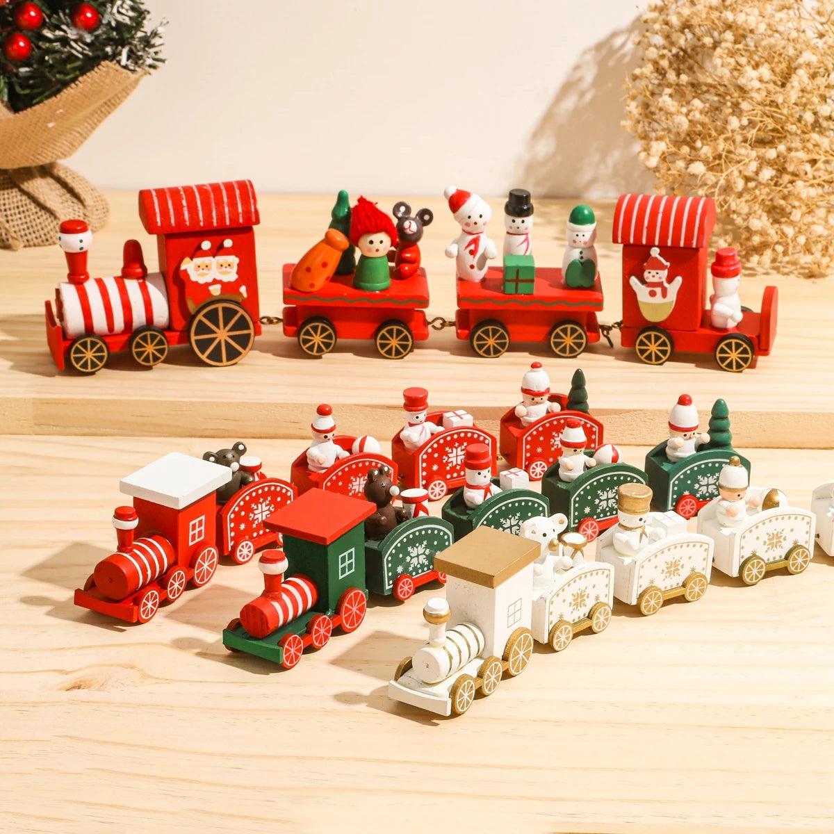 Christmas Train Decoration - Merry Xmas Ornament & Gift