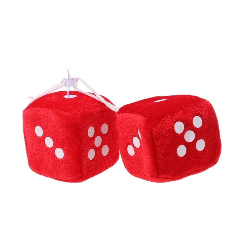 Fuzzy Dice For Car - Rear View Mirror Hanging Decoration