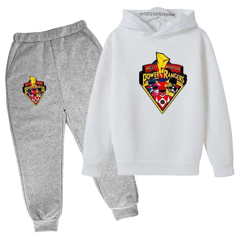 Power Ranger Kids Hoodie - Cartoon Tracksuit 2-Piece Outfit