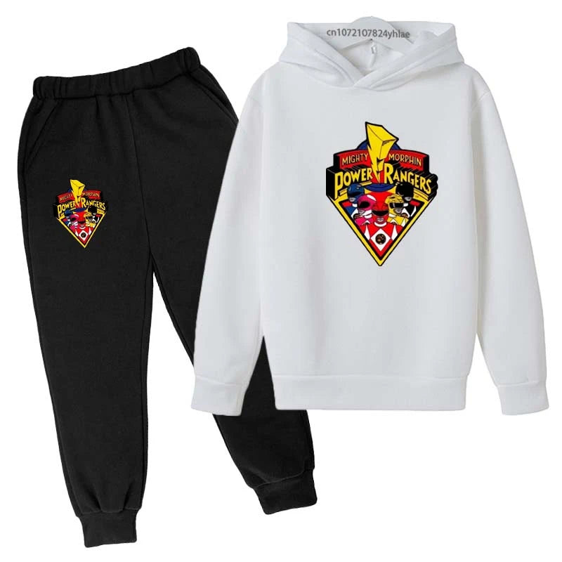 Power Ranger Kids Hoodie - Cartoon Tracksuit 2-Piece Outfit