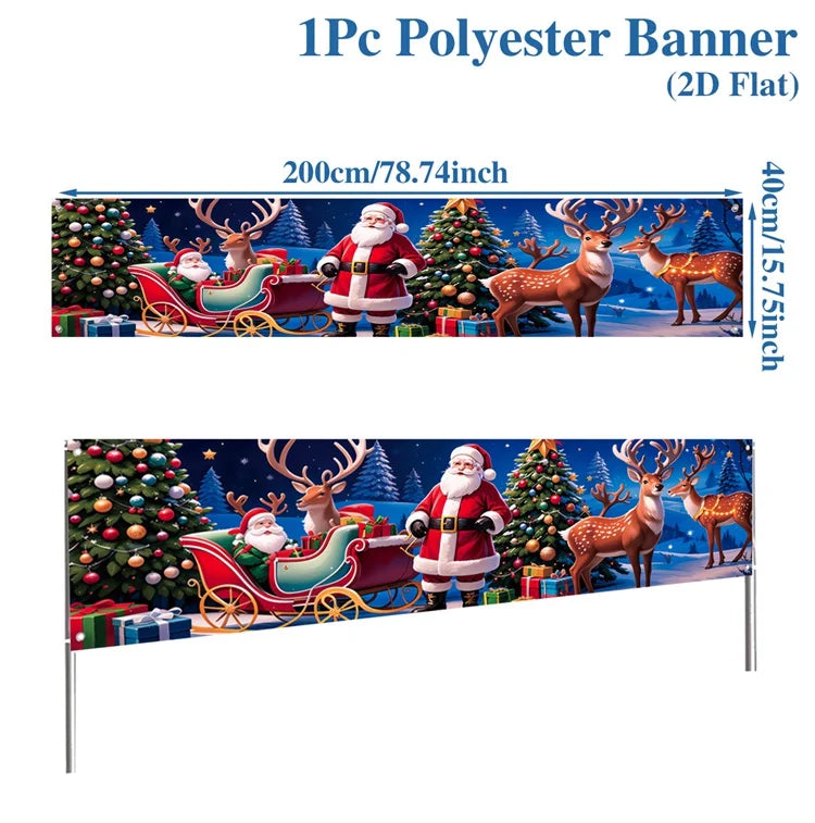Christmas Outdoor Banner - Merry Christmas Decorations 2026