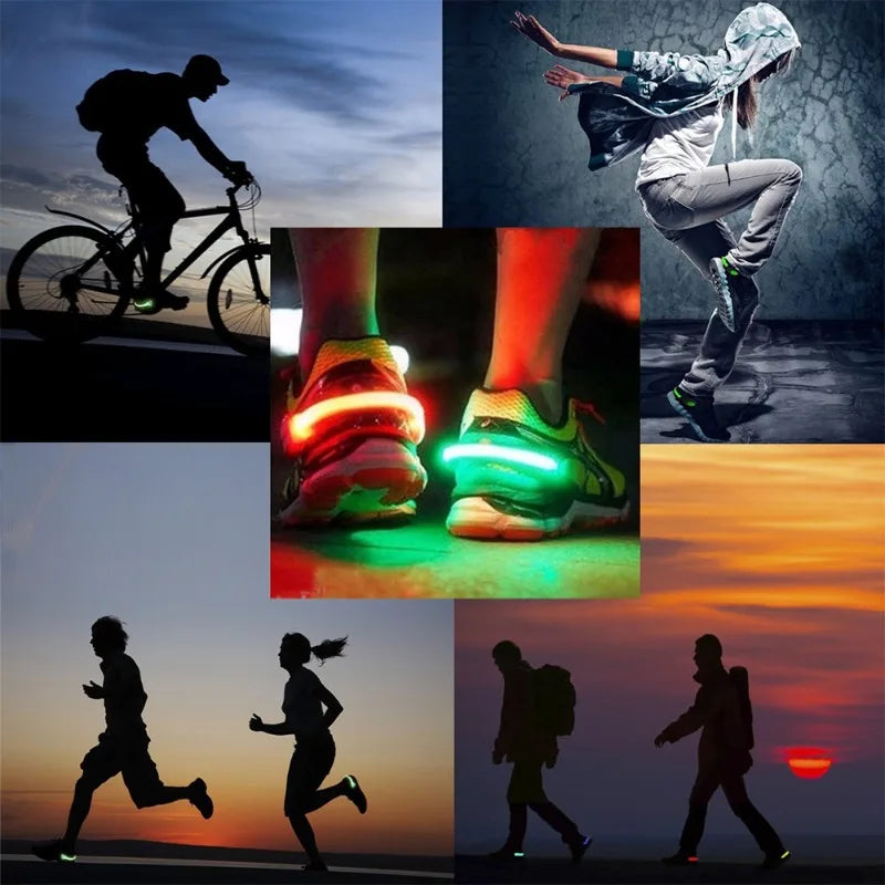 LED Shoe Clip Light - RGB Running & Cycling Safety Warning Lamp
