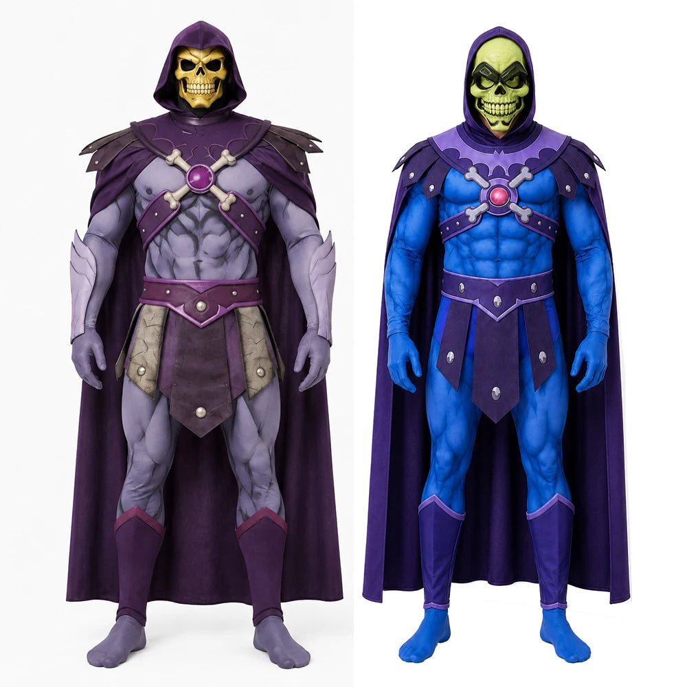 Masters of the Universe Costume - Skeletor Jumpsuit & Cloak
